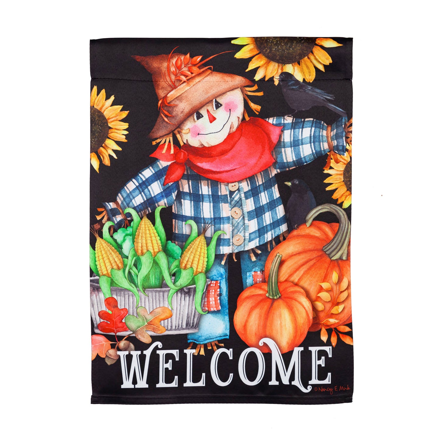 Garden Flag Fall Harvest Scarecrow