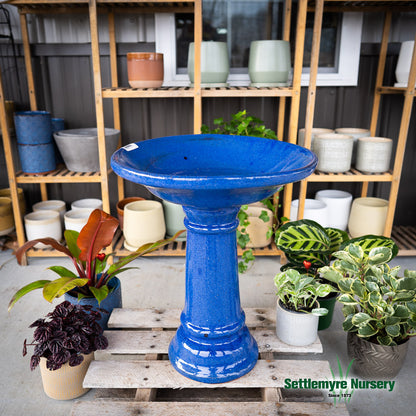 Birdbath Set Classic Blue 16x21