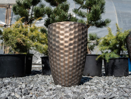 Hammered Jar MD Black Copper Pottery